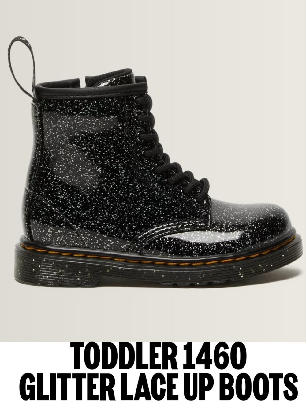 Dr. Martens Toddler 1460 Glitter Lace Up Boots Size 8